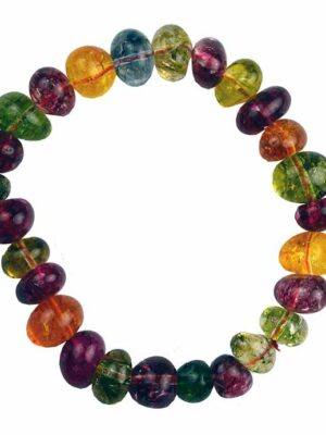 Bracelet Tumble Stone Tourmaline Effect Multi Quartz