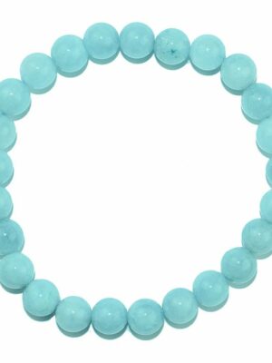 Bracelet Beaded Aquamarine 8mm