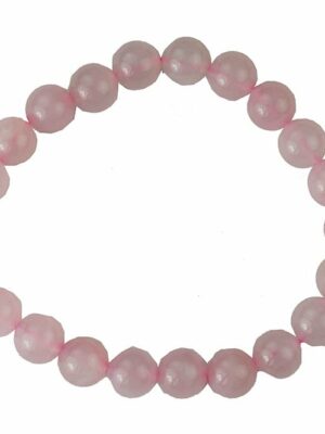 Bracelet Beaded Rose Qtz 8mm