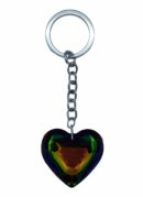 Keyring Heart Rainbow 40mm