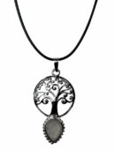 Pendant Tree Of Life Rose Qtz