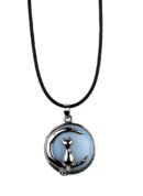 Necklace Cat On Moon Opalite