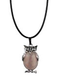 Necklace Owl Rose Quartz
