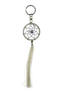 Dream Catcher Keyring White