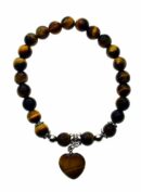 Bracelet Tiger Eye With Heart