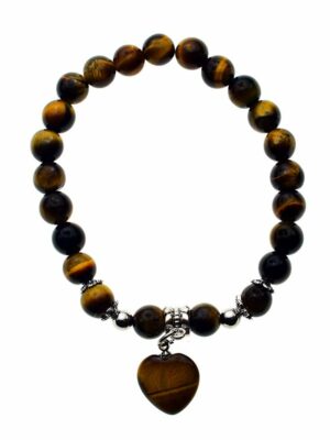 Bracelet Tiger Eye With Heart