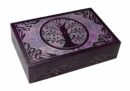 Soapstone Box Tree Of Life Purple