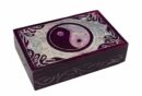 Soapstone Box Ying Yang Purple