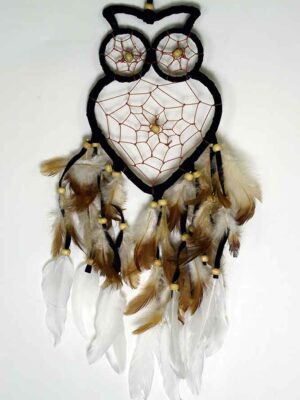Dream Catcher Owl Black 12cm