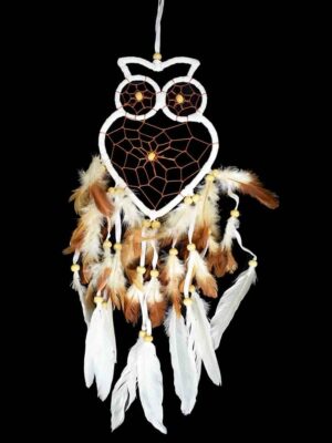Dream Catcher Owl White 12cm
