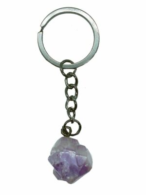 Keyring Amethyst Rough Stone