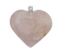 Pendant Heart Rose Quartz Approx 3cm
