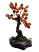 Stone Carnelian Quartz Tree