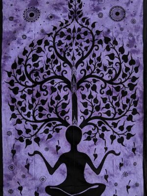 Bedspread Single Yoga Man Tree