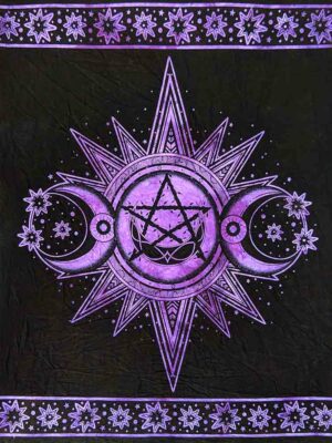 Altar Cloth Triple Moon Purple 105X105cm