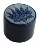 Soapstone Round Box 2" Set Of 2