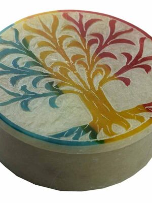 Soapstone Box 3" Tree Of Life