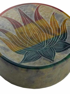 Soapstone Box 3" Lotus