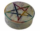 Soapstone Round Box 3" Pentagram