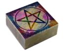 Soapstone Square Box 4x4" Pentagram