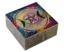 Soapstone Square Box 4x4"Moons