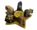 Soapstone Incense Stand Elephants