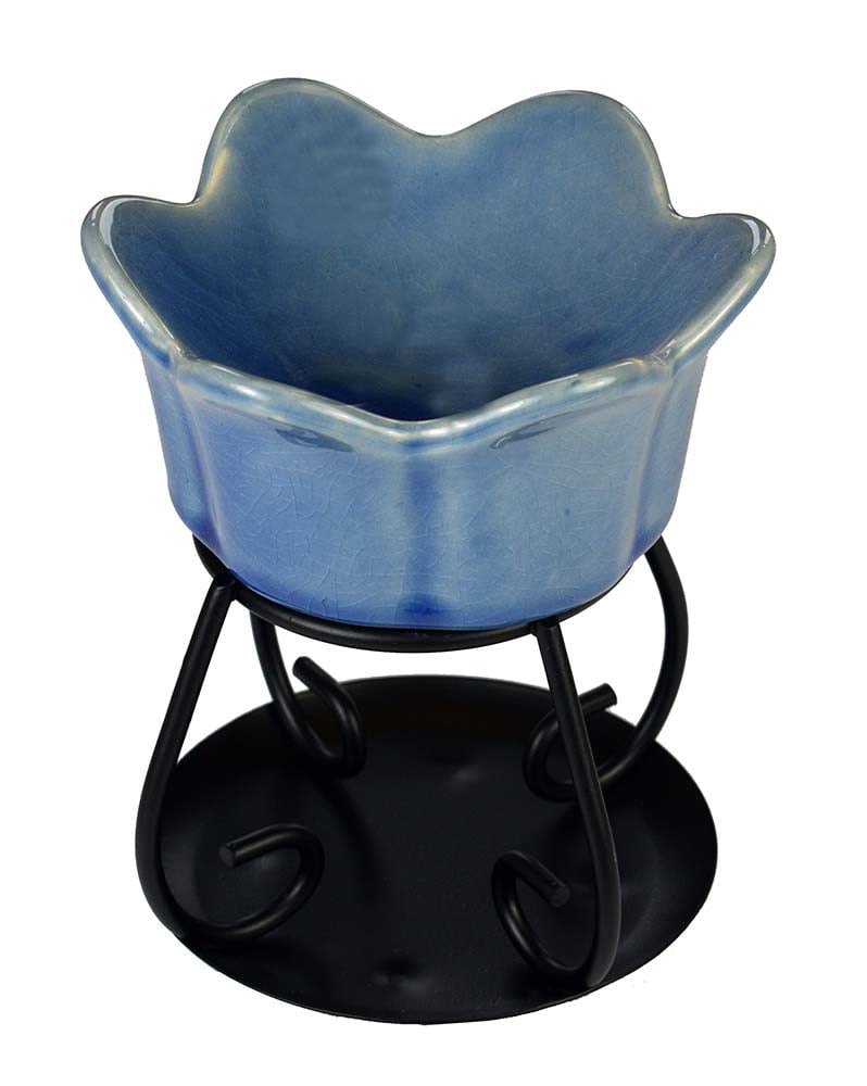 Oil Burner Ceramic Tulip Blue