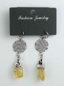 Earrings Net with Rough Stone