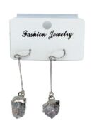 Earrings with Stone Tip Amethyst