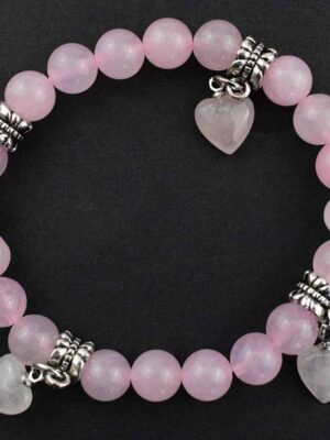 Bracelet 8mm Bead with 4 Heart