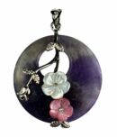 Pendant Flower On Donut 40mm