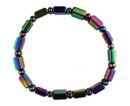 Bracelet Rainbow Magnetic Hematite Square
