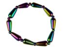 Bracelet Rainbow Magnetic Hematite Drop Shape