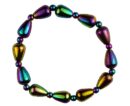 Bracelet Rainbow Magnetic Hematite Drop Shape