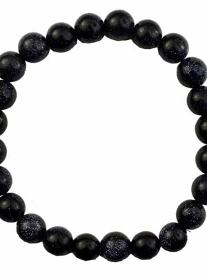 Bracelet Blue Fluss 8mm Beads