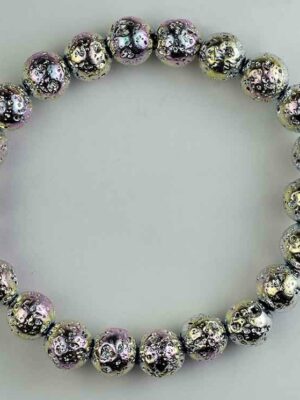 Bracelet MultiPlated Lava Bead