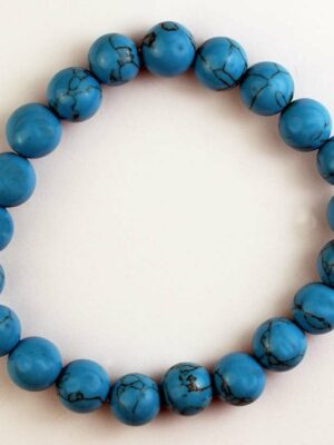 Bracelet Blue Howlite 10mm Beads