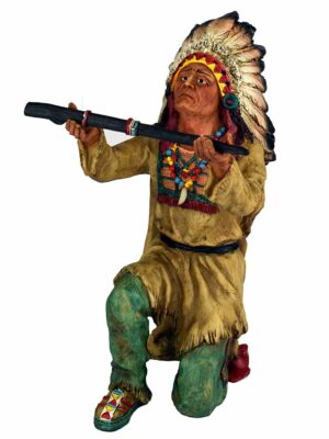 Indian Holding Peace Pipe