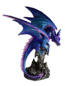 Dragon On Plinth Blue