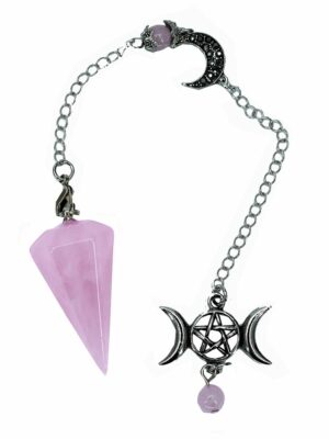 Pendulum Triple Moon Rose Quazrtz