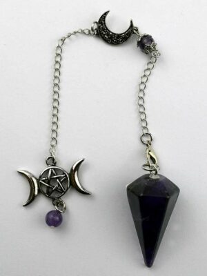 Pendulum Triple Moon Amethyst