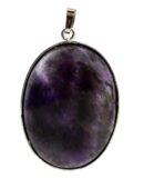 Pendant Egg Shape Caged Amethyst
