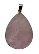 Pendant DropShape Caged Rose Quartz