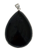 Pendant DropShape Caged Onyx