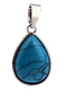 Pendant Turquoise Drop 13X18mm