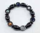 Bracelet Magnetic Hematite Multicolour with Cateye Beads