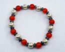 Bracelet Magnetic Hematite Pearl/Red Beads