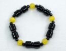 Bracelet Magnetic Hematite Yellow Beads