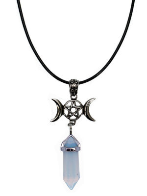 Necklace Wand Opalite 3 Moon