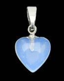 Pendant Heart Opalite 10mm 2pcs